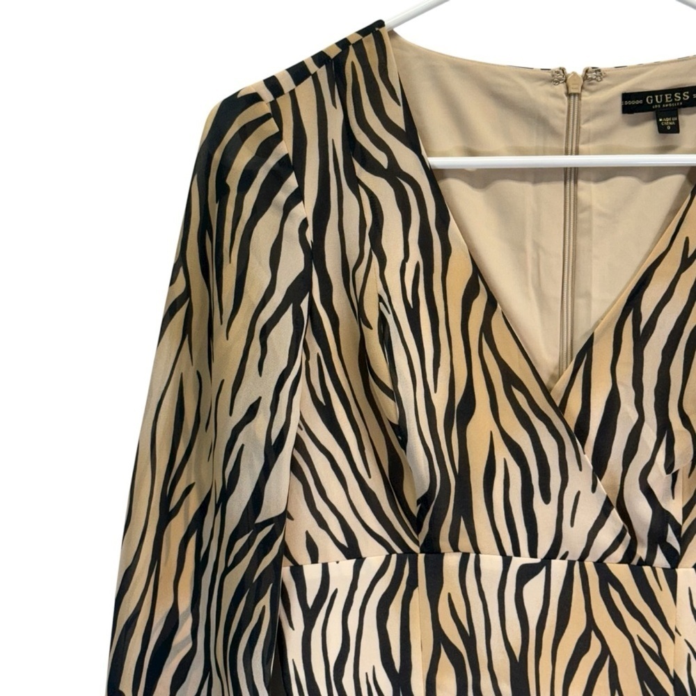 Guess Black and Tan Animal Print Romper. Size 0 - Picture 4 of 12